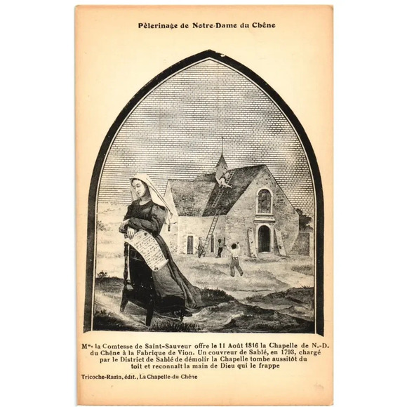 Pèlerinage De Notre-Dame Du Chêne Postcard - Picture 1 of 2